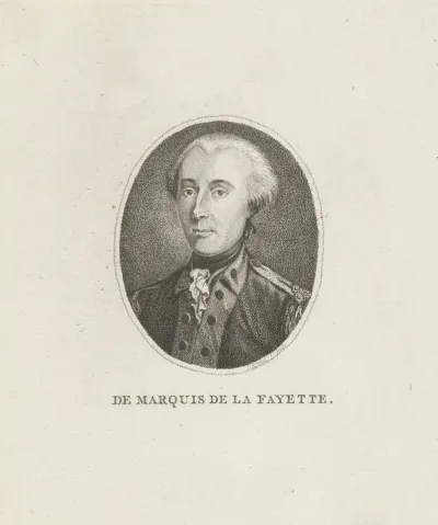 Portret van Gilbert du Motier, markies de la Fayette