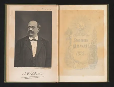 Portret van Gilles van Overbeek de Meijer, hoogleraar geneeskunde en rector magnificus van de Universiteit Utrecht 1886-1887