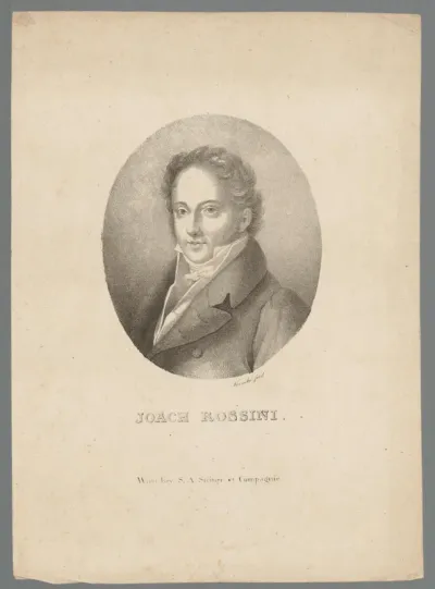Portret van Gioacchino Antonio Rossini