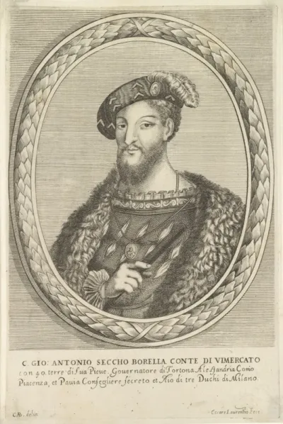 portret van Giovanni Antonio Secco Borella, Conte Borella genoemd