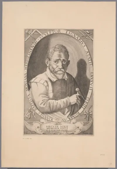 Portret van Giovanni Battista Montano op 87-jarige leeftijd