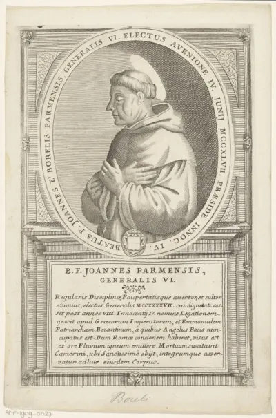 Portret van Giovanni da Parma, 6de Minister Generaal van de franciscaner orde