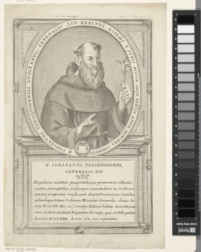 Portret van Gonsalvus Hispanus, 14de Minister Generaal van de franciscaner orde