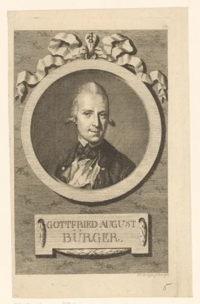 Portret van Gottfried August Bürger