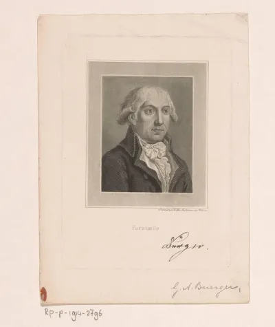 Portret van Gottfried August Bürger