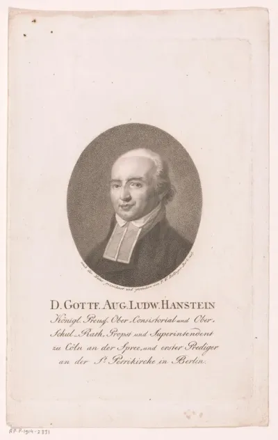 Portret van Gottfried August Ludwig Hanstein