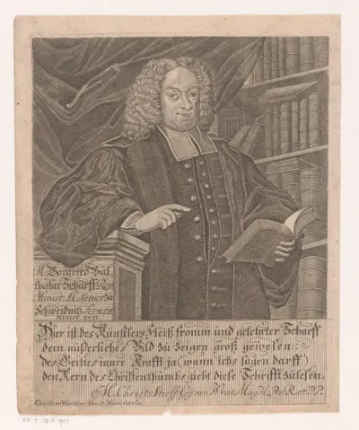 Portret van Gottfried Balthasar Scharff