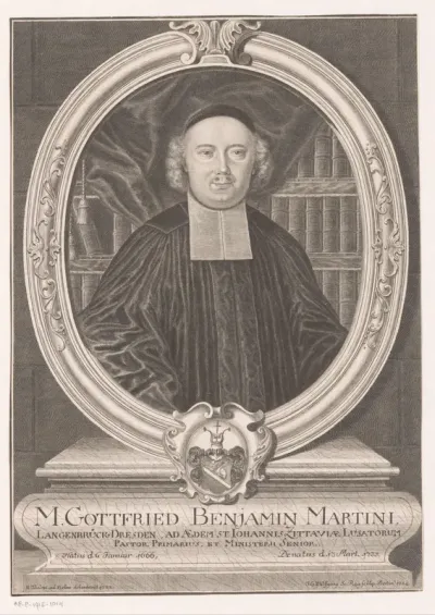 Portret van Gottfried Benjamin Martini