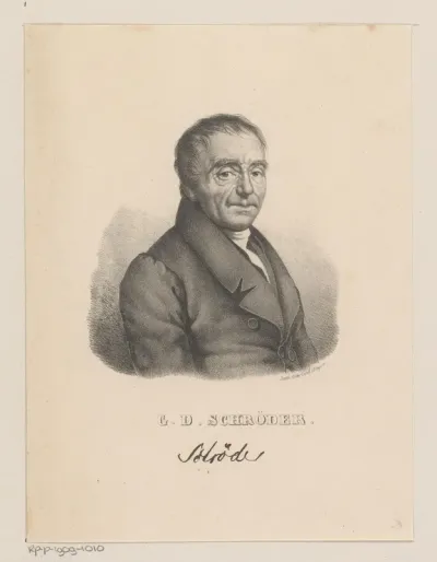 Portret van Gottfried Dietrich Schröder