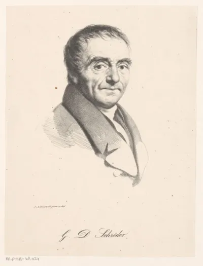 Portret van Gottfried Dietrich Schröder
