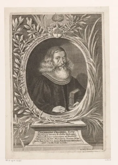 Portret van Gottfried I Olearius