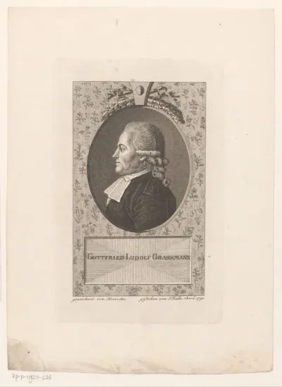 Portret van Gottfried Ludolf Grassmann