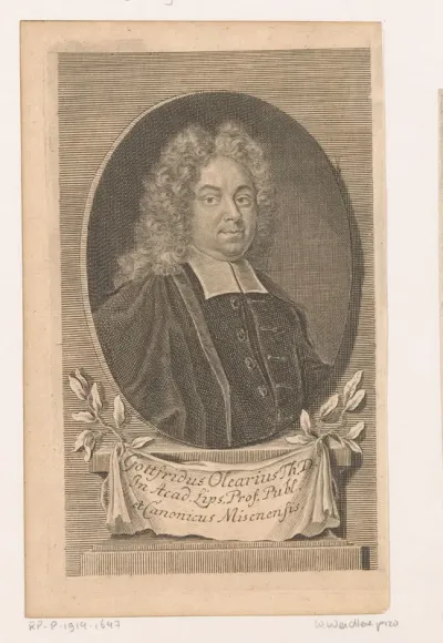 Portret van Gottfried Olearius