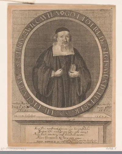 Portret van Gottfried Sigismund Peisker