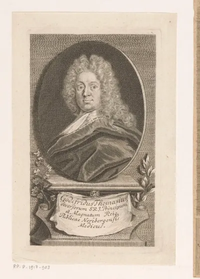 Portret van Gottfried Thomasius
