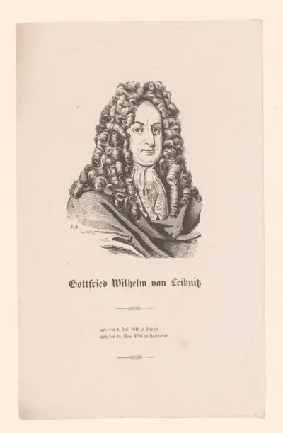 Portret van Gottfried Wilhelm von Leibniz