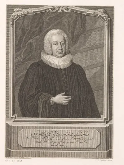 Portret van Gotthelf Ehrenfried Lechla