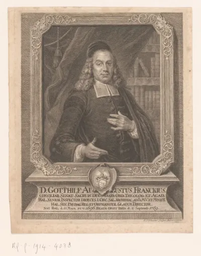 Portret van Gotthilf August Francke