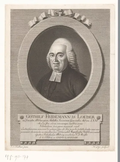 Portret van Gotthilf Friedemann Loeber