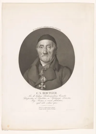 Portret van Gotthilf Sebastian Roetger