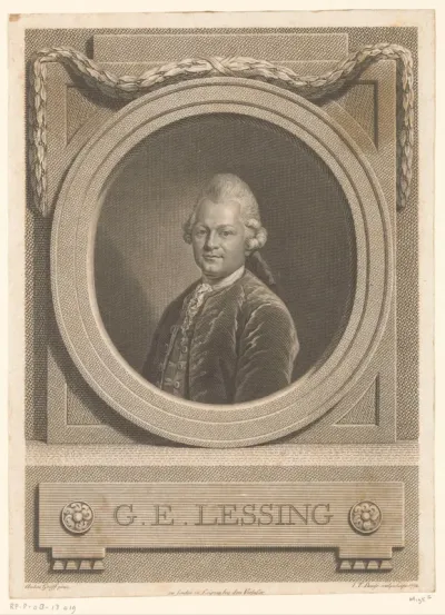 Portret van Gotthold Ephraim Lessing