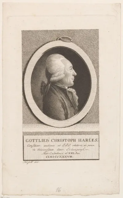 Portret van Gottlieb Christoph Harless