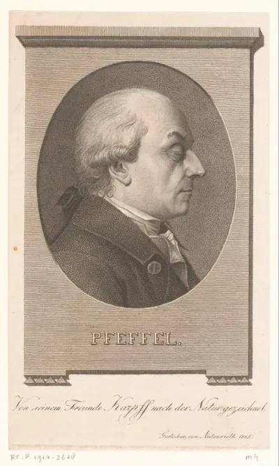 Portret van Gottlieb Conrad Pfeffel