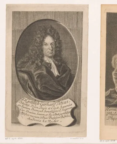 Portret van Gottlieb Gerhard Titius