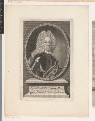 Portret van Gottlieb von Schmettau
