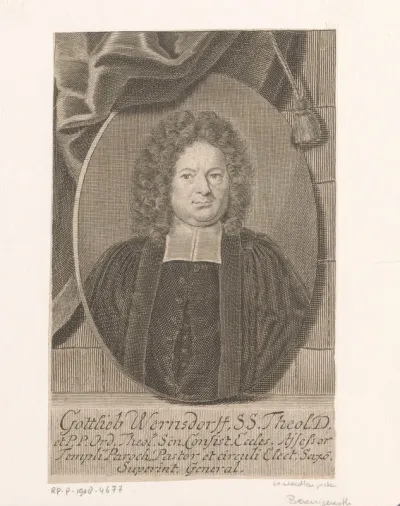 Portret van Gottlieb Wernsdorf