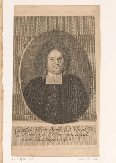 Portret van Gottlieb Wernsdorff