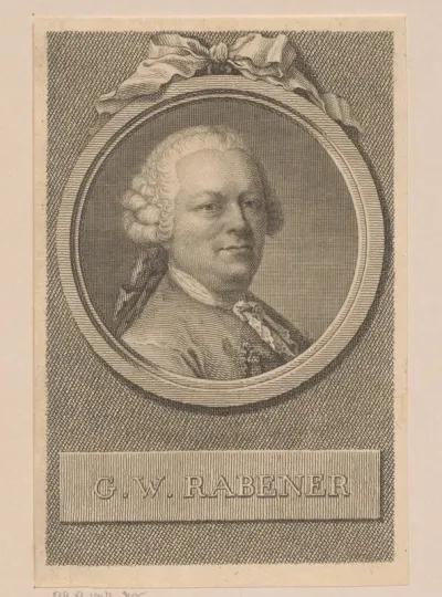Portret van Gottlieb Wilhelm Rabener