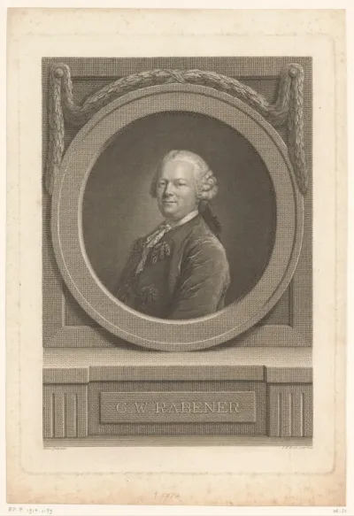 Portret van Gottlieb Wilhelm Rabener