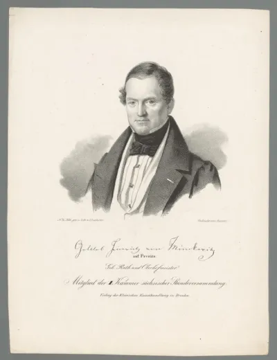 Portret van Gottlob Heinrich von Minckwitz
