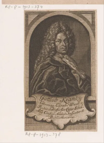Portret van Gottlob Krantz