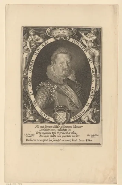Portret van graaf Philipp von Oettingen op 55-jarige leeftijd