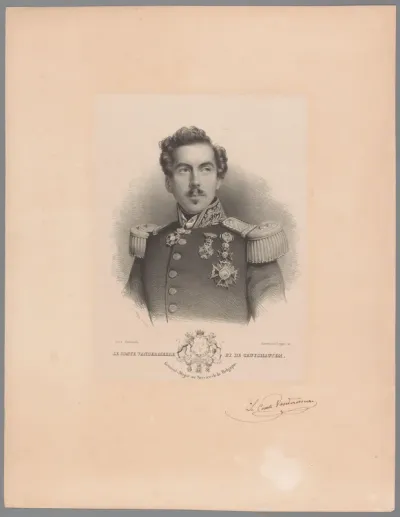 Portret van graaf Van der Meere en Cruyshautem