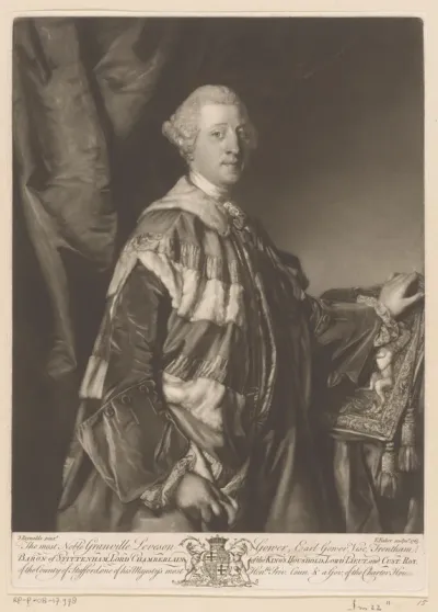 Portret van Granville Leveson-Gower