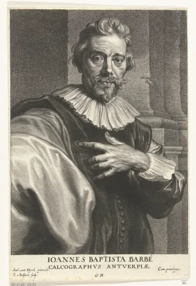 Portret van graveur Jean Baptiste Barbé