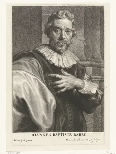 Portret van graveur Jean Baptiste Barbé