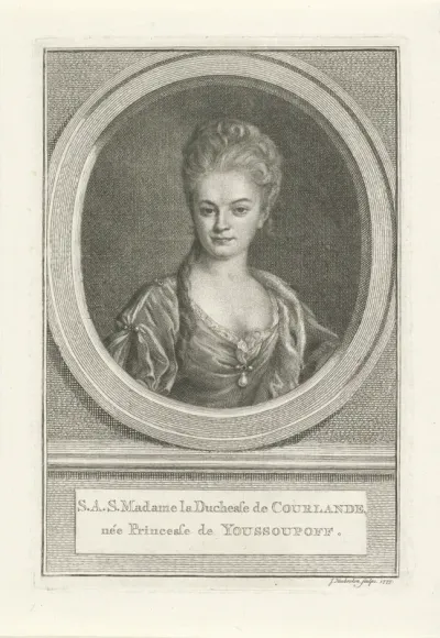 Portret van gravin van Courlande