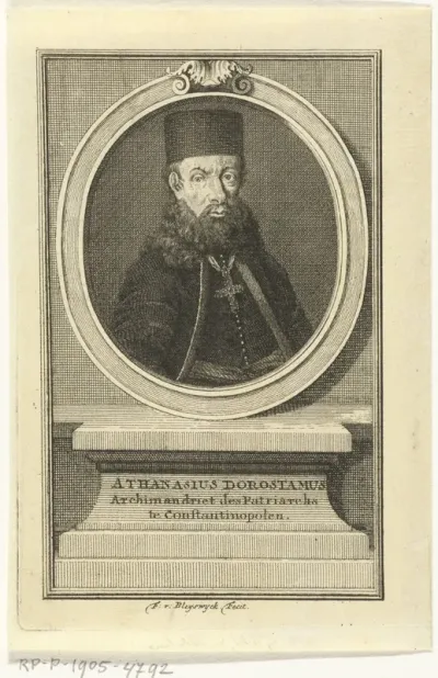 Portret van Grieks Katholieke archimandriet Athanasius Dorostamus uit Constantinopel