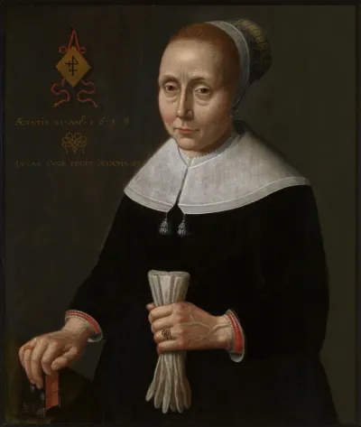 Portret van Grietje Backer Centendr. (1621-1679).