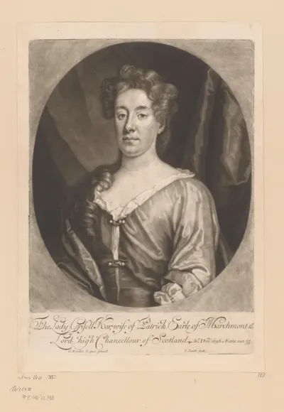 Portret van Grizel Hume op 55-jarige leeftijd