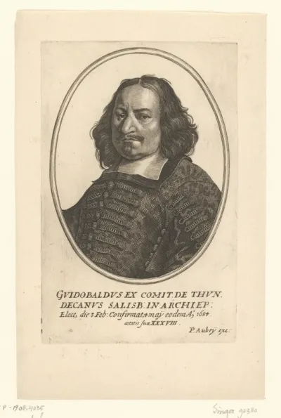 Portret van Guidobald von Thun und Hohenstein op 38-jarige leeftijd