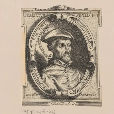 Portret van Guilielmus Lindanus op 60-jarige leeftijd