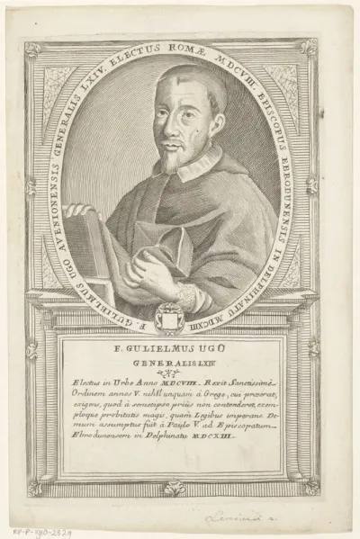 Portret van Guillermo Huges de Avignon, 64ste Minister Generaal van de franciscaner orde