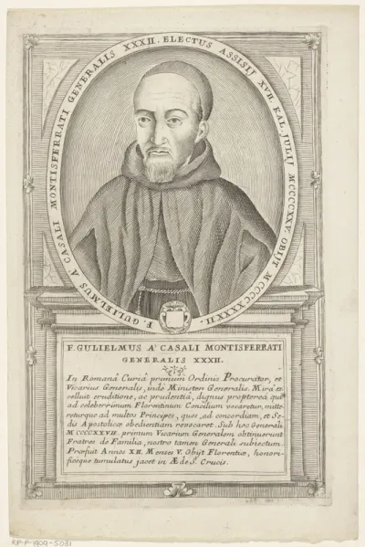 Portret van Guillermo Robazoglio da Casale, 32ste Minister Generaal van de franciscaner orde