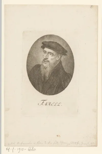 Portret van Guilliaume Farel