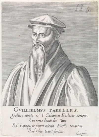 Portret van Guilliaume Farel